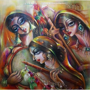 Azra Wahab, 24 x 30 Inch, Oil on Canvas, Figurative Painting,AC-AZW-005